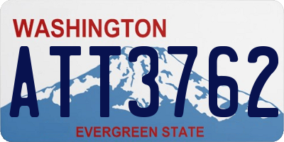 WA license plate ATT3762