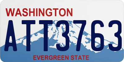 WA license plate ATT3763