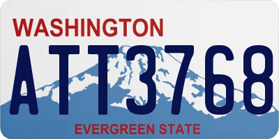 WA license plate ATT3768