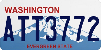 WA license plate ATT3772