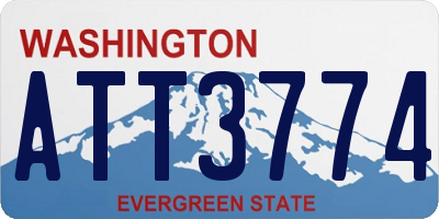 WA license plate ATT3774