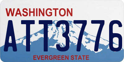 WA license plate ATT3776