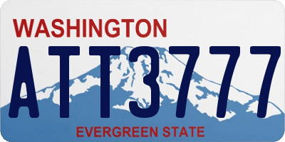 WA license plate ATT3777