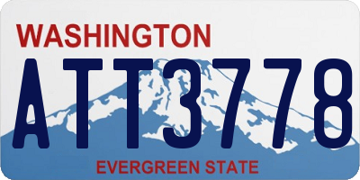 WA license plate ATT3778