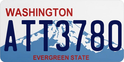 WA license plate ATT3780