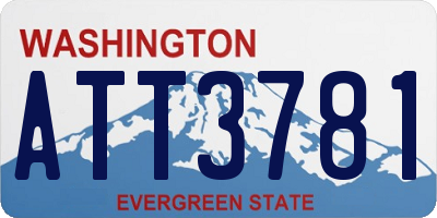 WA license plate ATT3781