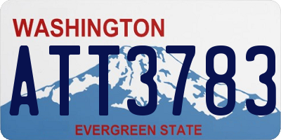 WA license plate ATT3783