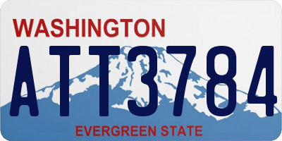 WA license plate ATT3784