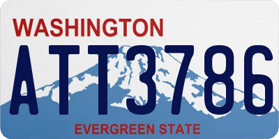 WA license plate ATT3786