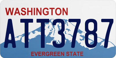 WA license plate ATT3787
