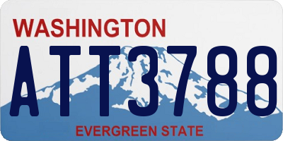 WA license plate ATT3788