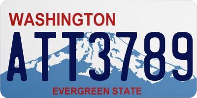 WA license plate ATT3789