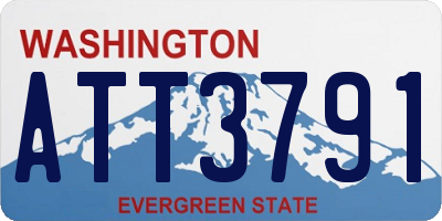 WA license plate ATT3791