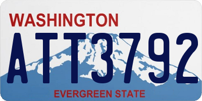 WA license plate ATT3792