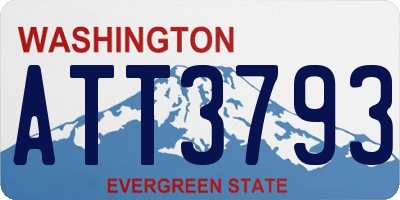 WA license plate ATT3793