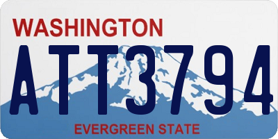 WA license plate ATT3794