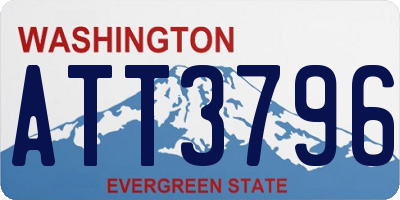 WA license plate ATT3796