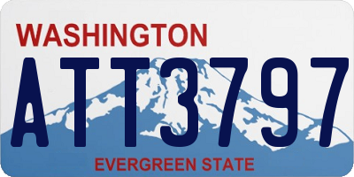 WA license plate ATT3797