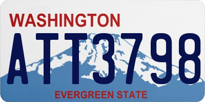 WA license plate ATT3798