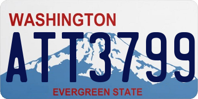 WA license plate ATT3799