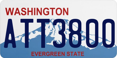 WA license plate ATT3800
