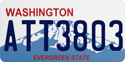 WA license plate ATT3803