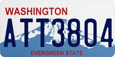 WA license plate ATT3804