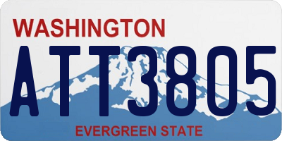 WA license plate ATT3805
