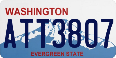 WA license plate ATT3807