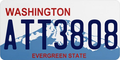 WA license plate ATT3808