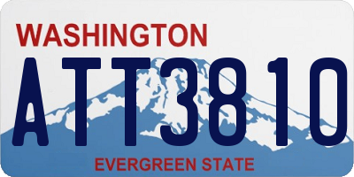 WA license plate ATT3810