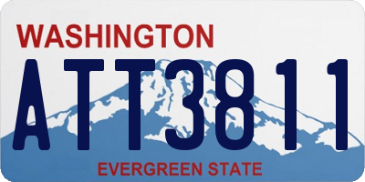 WA license plate ATT3811