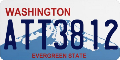WA license plate ATT3812