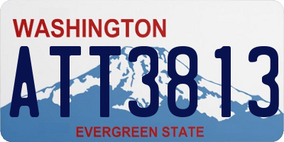 WA license plate ATT3813