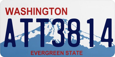 WA license plate ATT3814