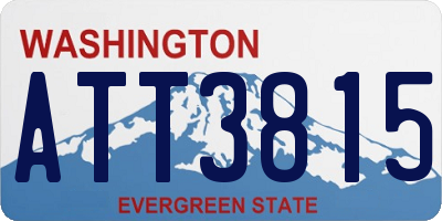 WA license plate ATT3815