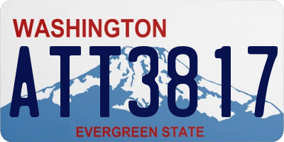 WA license plate ATT3817