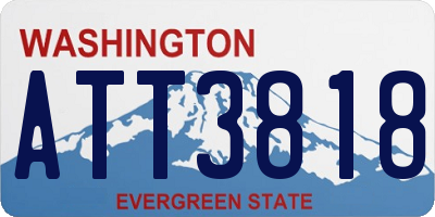 WA license plate ATT3818