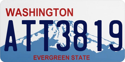 WA license plate ATT3819