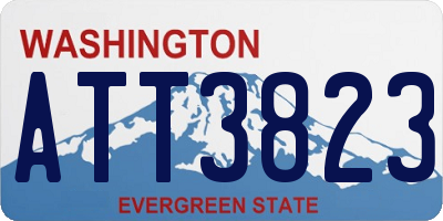 WA license plate ATT3823