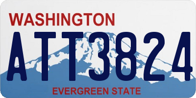 WA license plate ATT3824