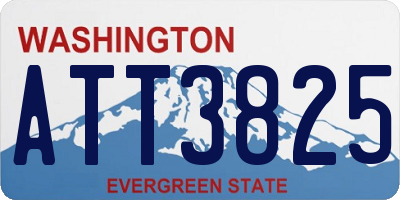 WA license plate ATT3825
