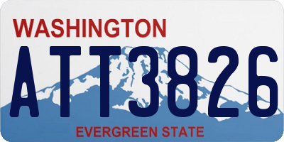 WA license plate ATT3826