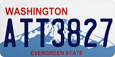 WA license plate ATT3827