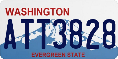 WA license plate ATT3828
