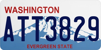 WA license plate ATT3829