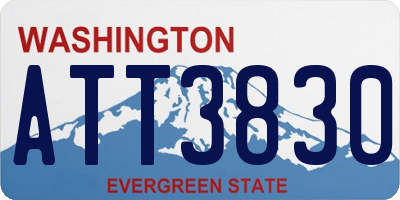 WA license plate ATT3830