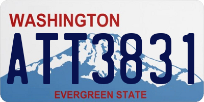 WA license plate ATT3831