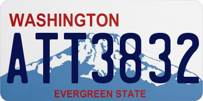 WA license plate ATT3832