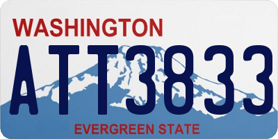 WA license plate ATT3833